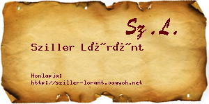 Sziller Lóránt névjegykártya